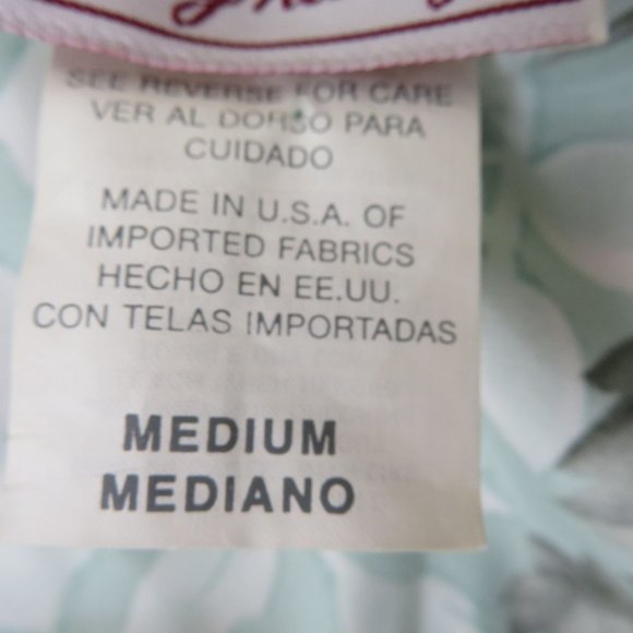 Vintage California Dynesty Full Length Satin Robe Green Floral Shoulder Pads NEW - Picture 11 of 12